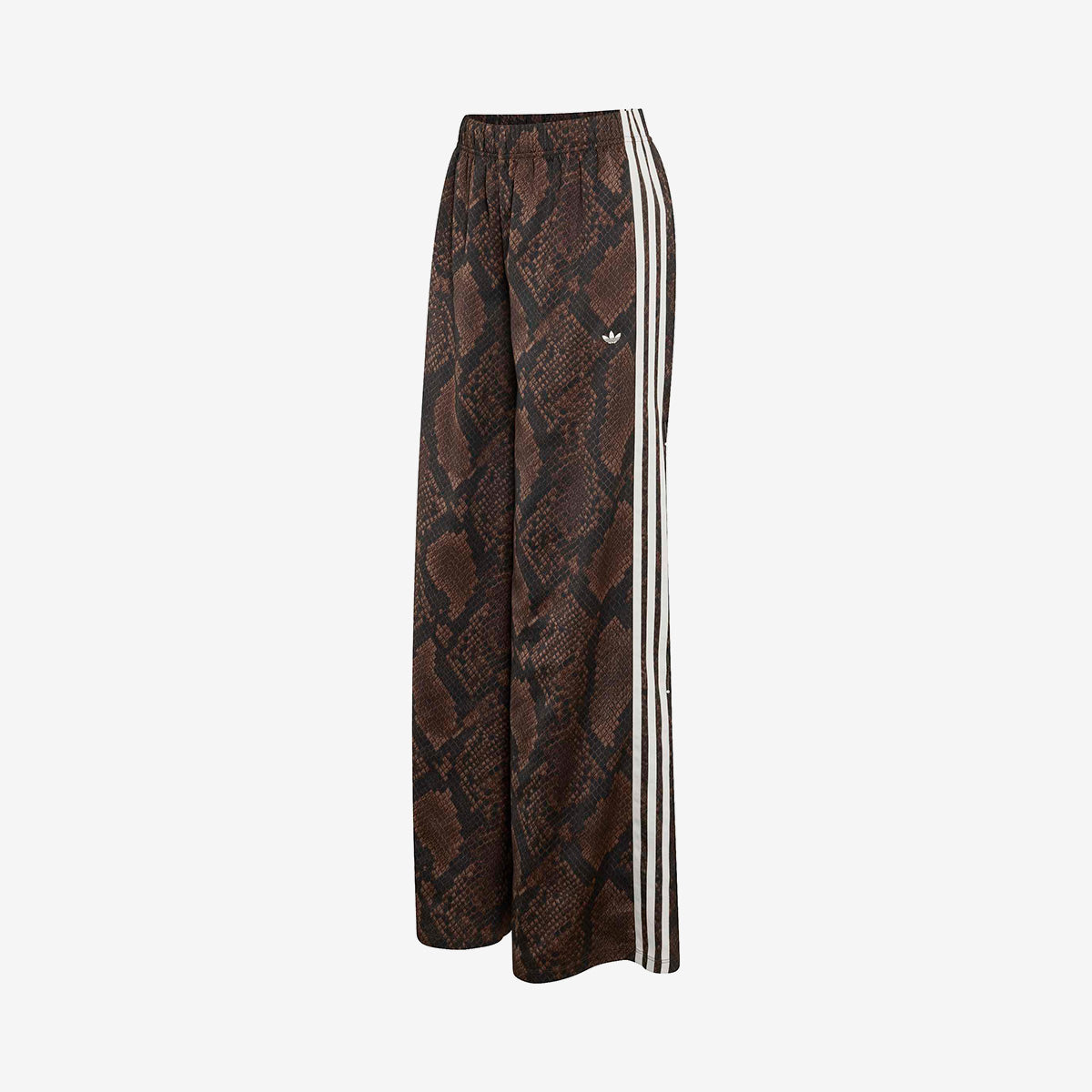 Women's adidas Satin Snake Print Wide Leg Track Pant