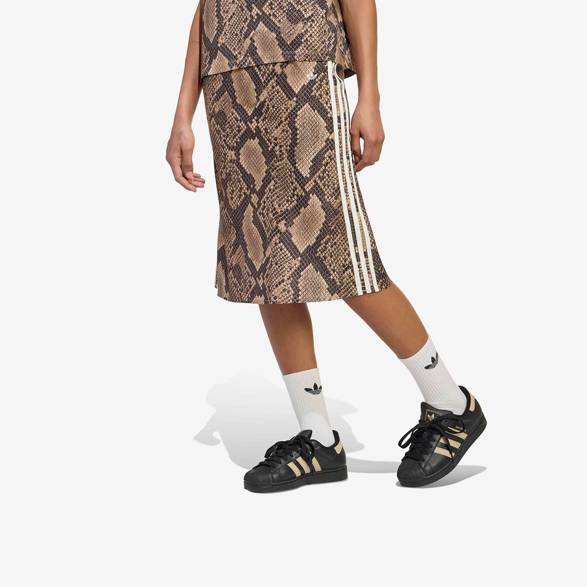 Women's adidas Snake Print Satin Skirt Asia Sizing