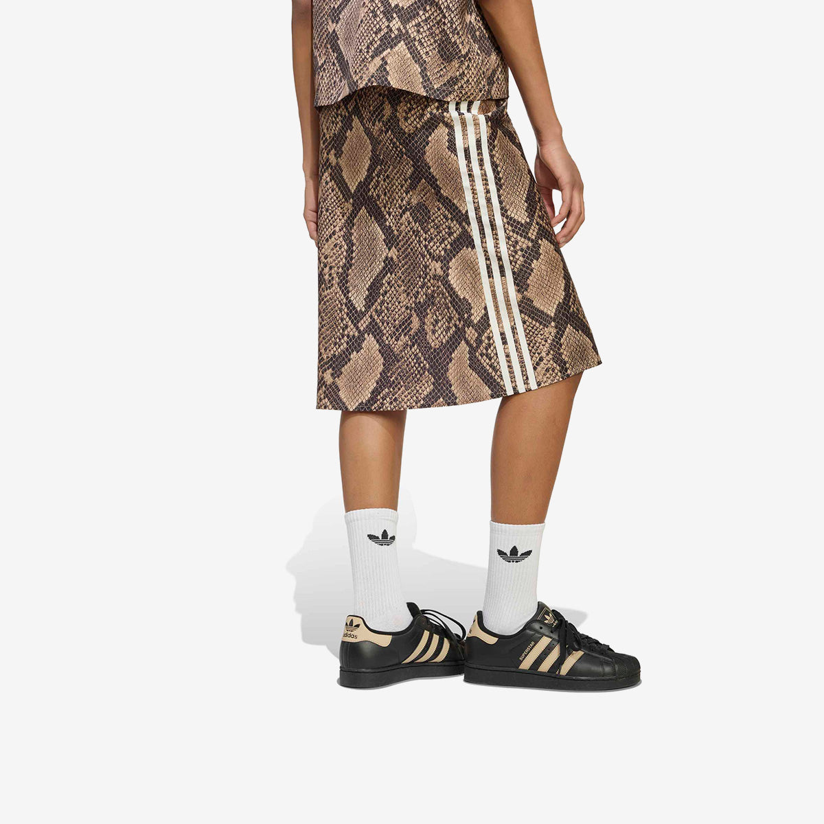 Women's adidas Snake Print Satin Skirt Asia Sizing