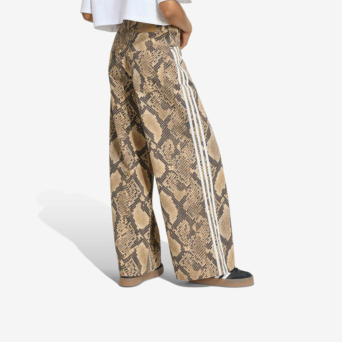 Women's adidas Originals Snake Print Denim Loose Pants