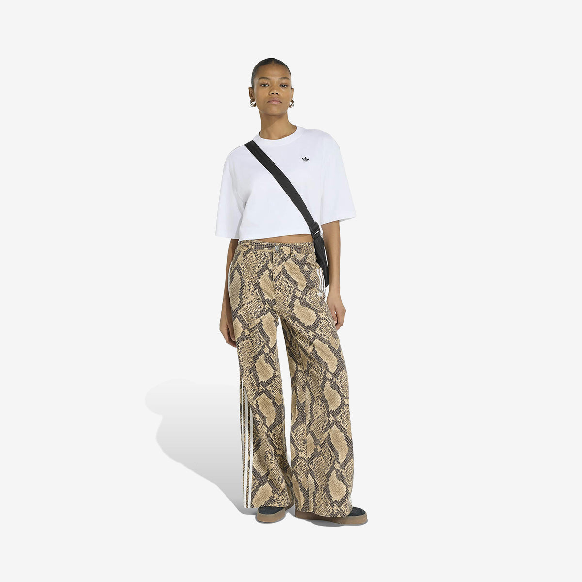 Women's adidas Originals Snake Print Denim Loose Pants
