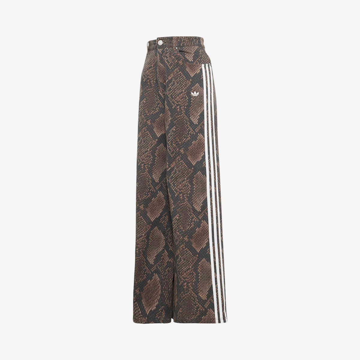 Women's adidas Snake Print Denim Loose Pants