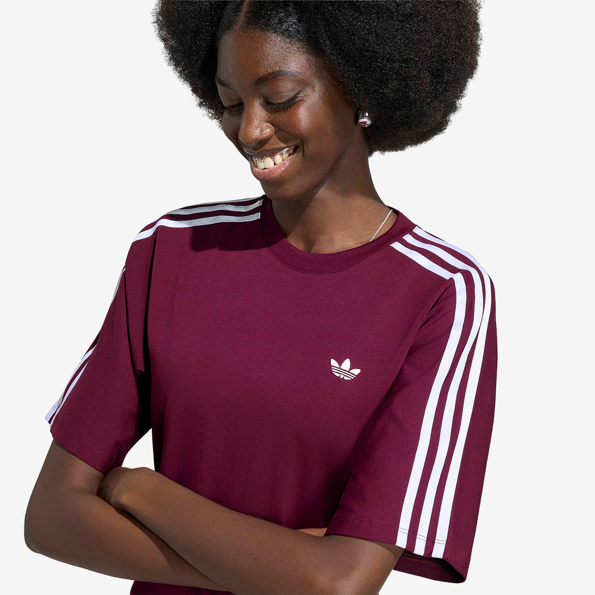 Women's Adidas Adilenium 5.0 Slim Tee 'Maroon'