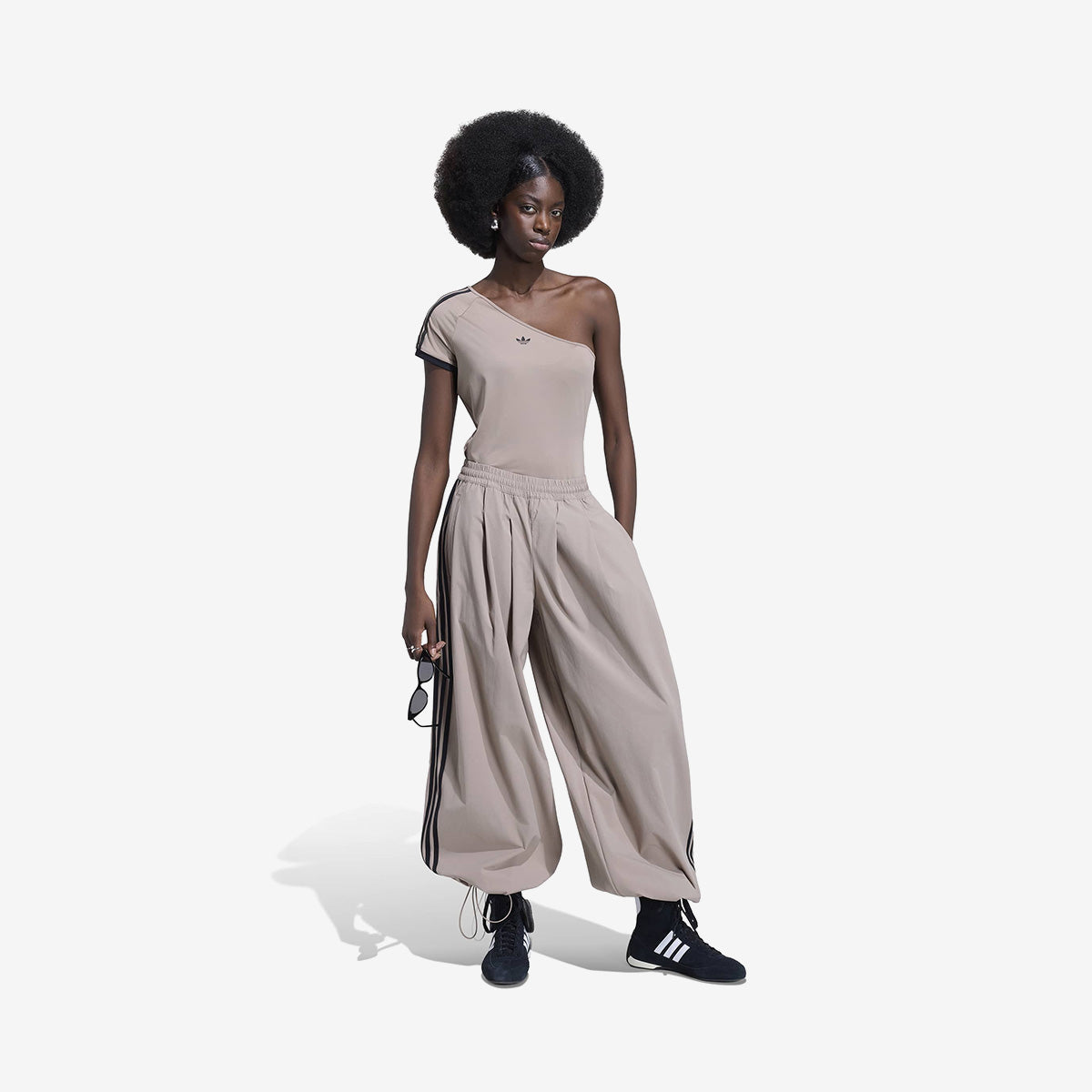 Women's Adidas Adilenium 5.0 OG With Pleats Track Pants 'Chalky Brown'