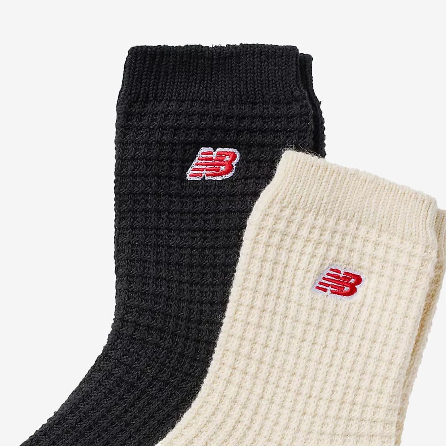 New Balance Waffle Knit Ankle Socks 2 Pack