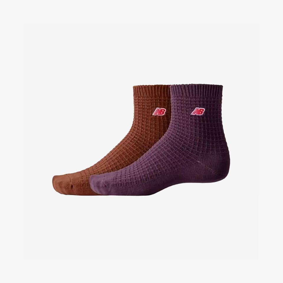 New Balance Waffle Knit Ankle Socks 2 Pack