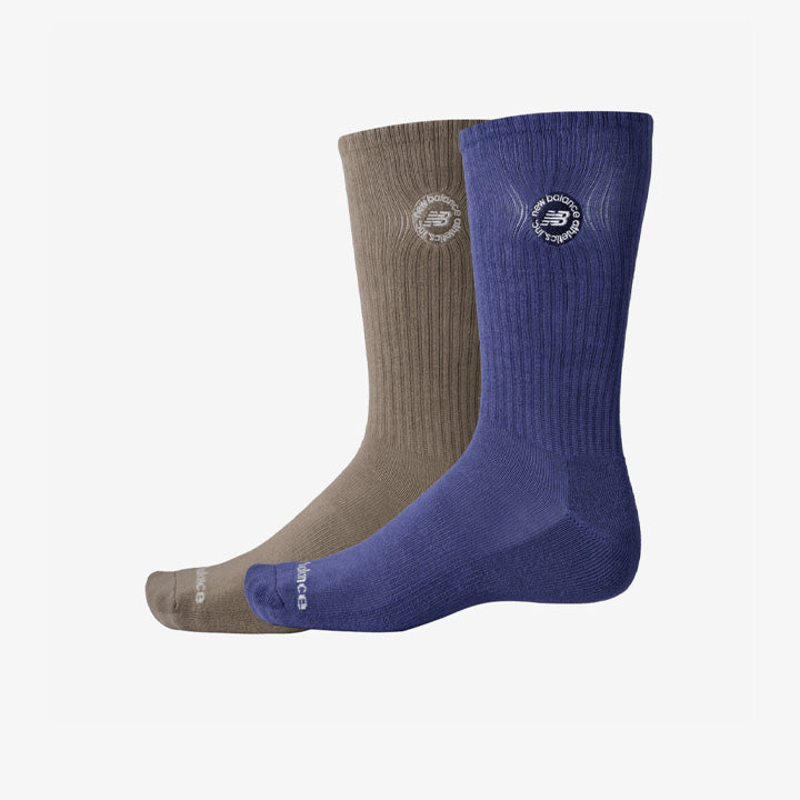 New Balance Circular Logo Crew Socks 2 Pack
