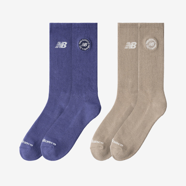 New Balance Circular Logo Crew Socks 2 Pack