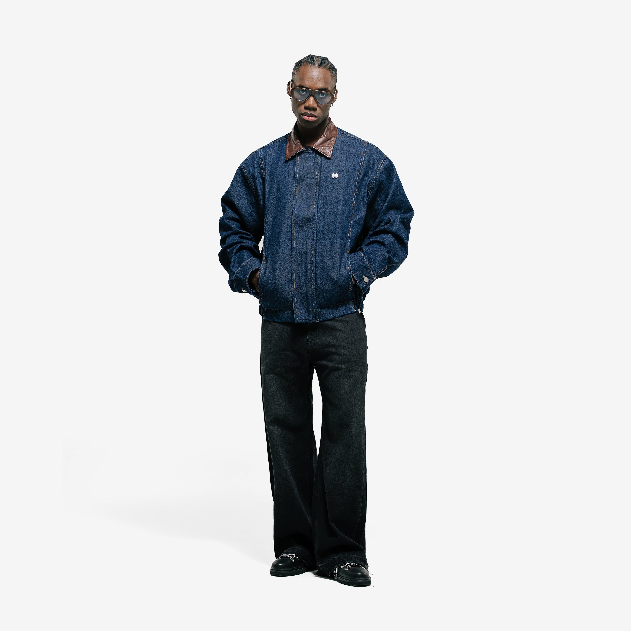 Monoic Aviator Denim Jacket 'Raw'