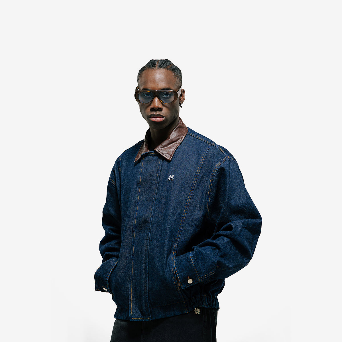 Monoic Aviator Denim Jacket 'Raw'