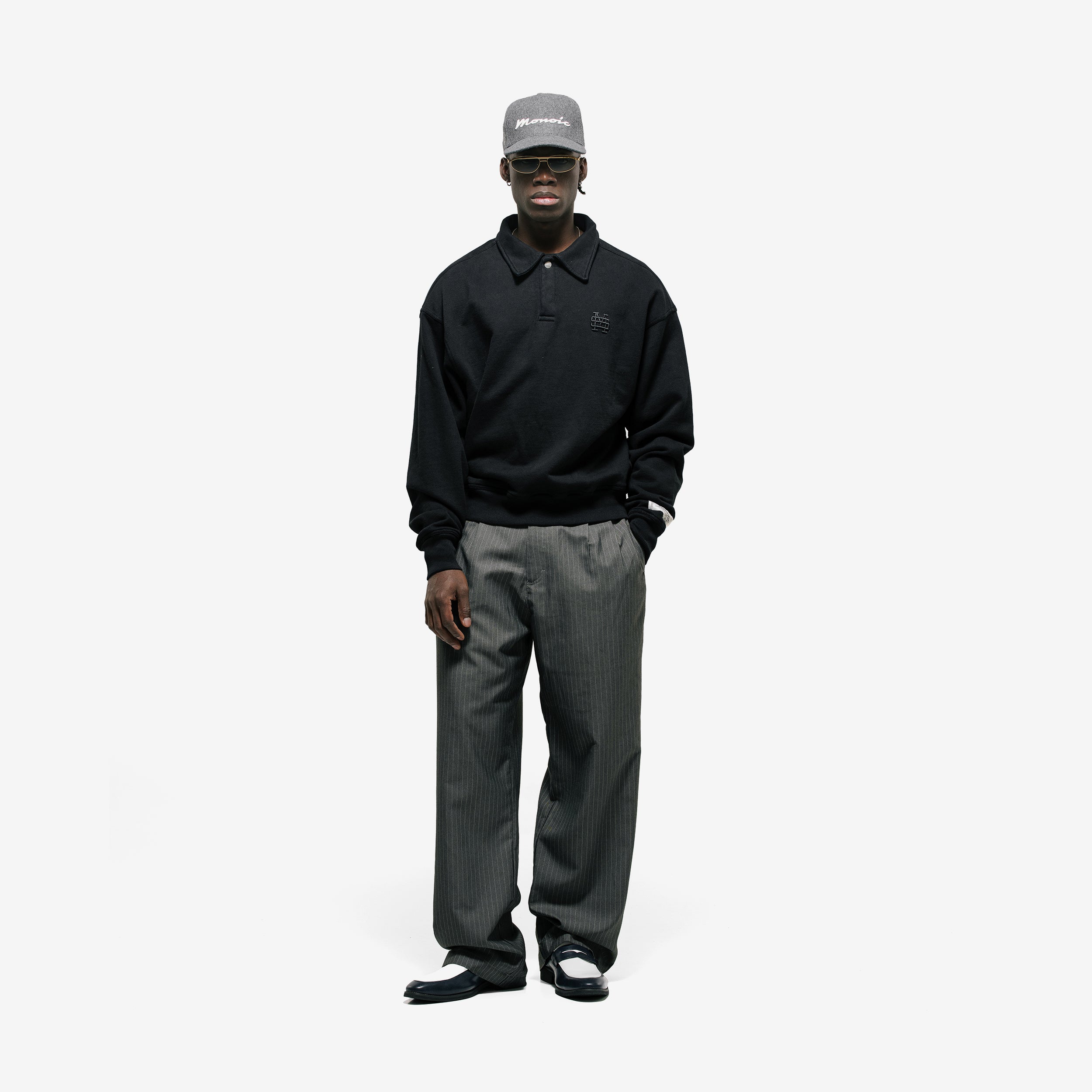 Monoic Polo Sweater 'Negro Oscuro'