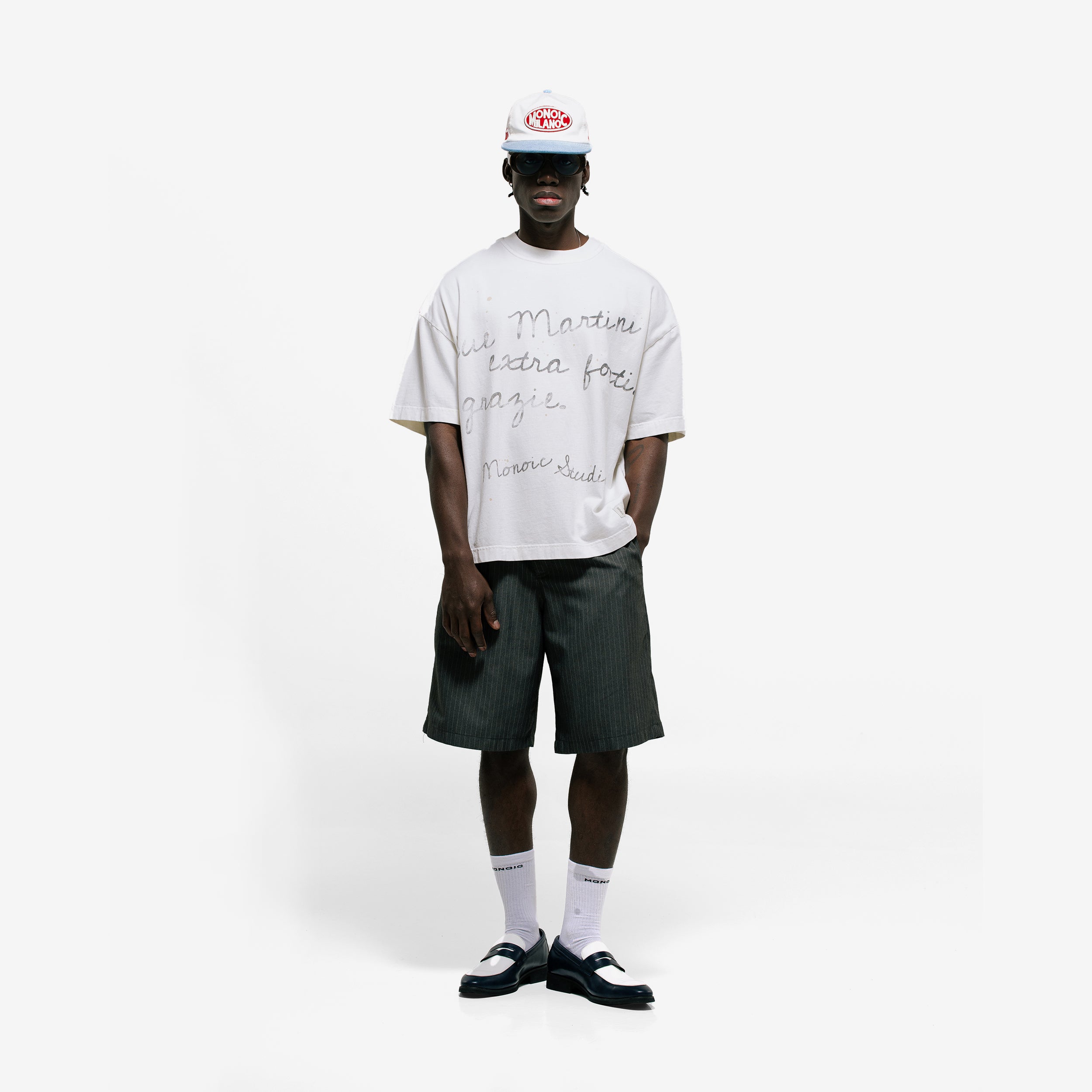 Monoic Gorra Milano 'Crema y Denim'