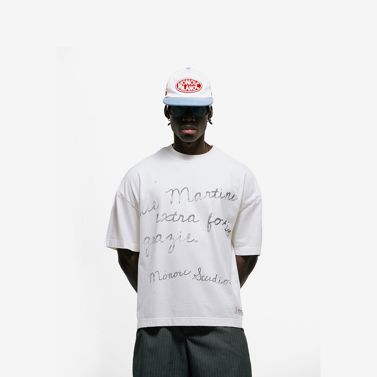 Monoic Gorra Milano 'Crema y Denim'