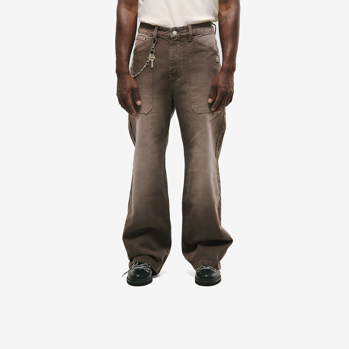 Monoic Pocket Straight Pants – Café Desgastado