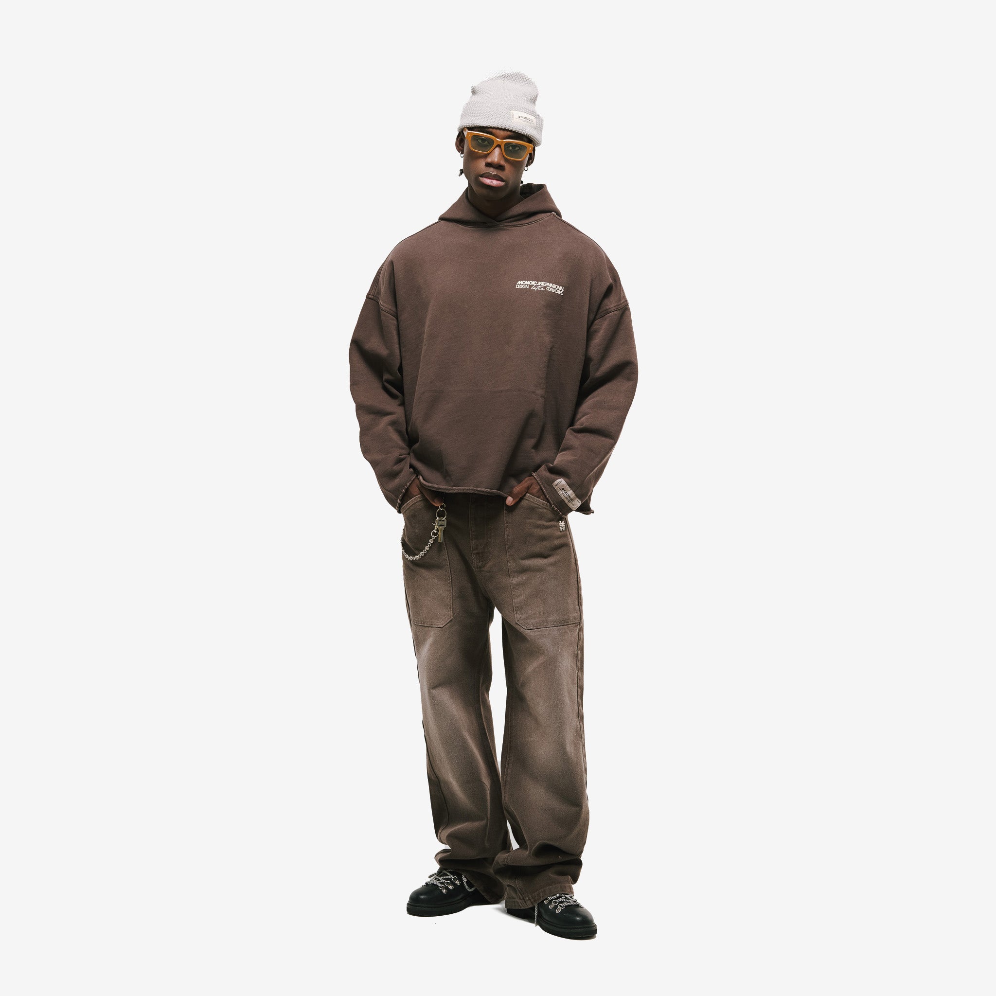 Monoic Hoodie Compass – Café Desgastado