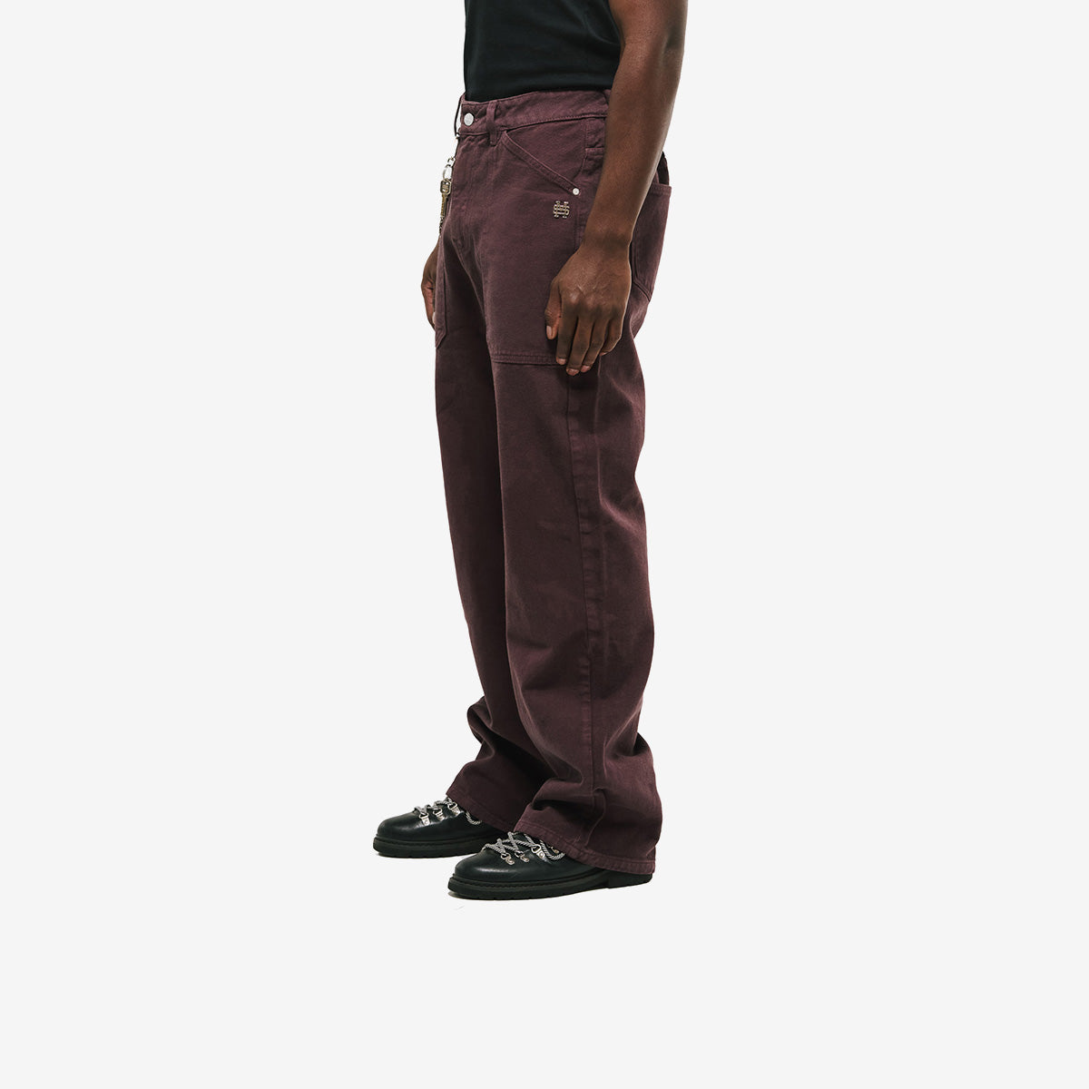 Monoic Pocket Straight Pants – Burgundy