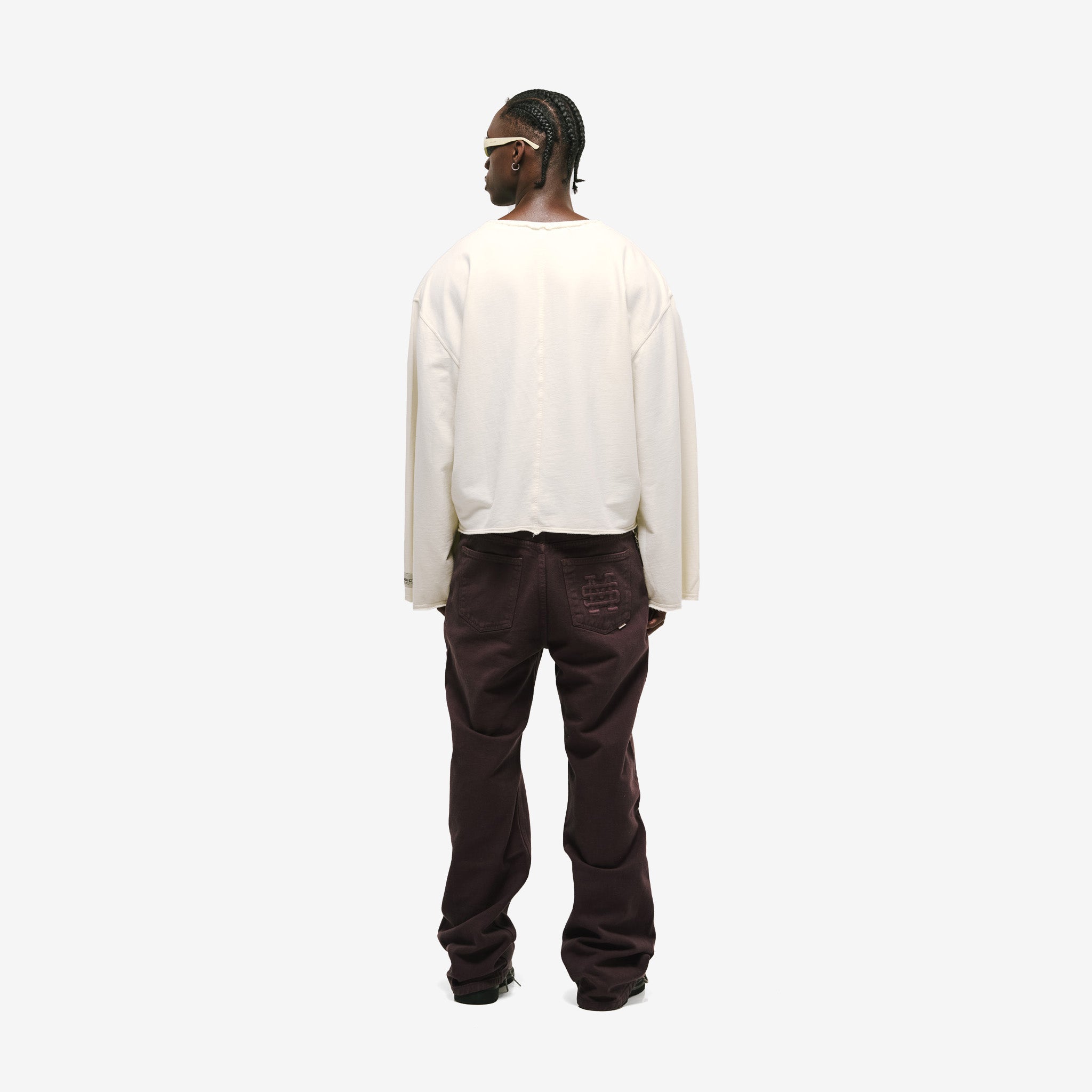 Monoic Long Sleeve Boxy T-Shirt – Off White