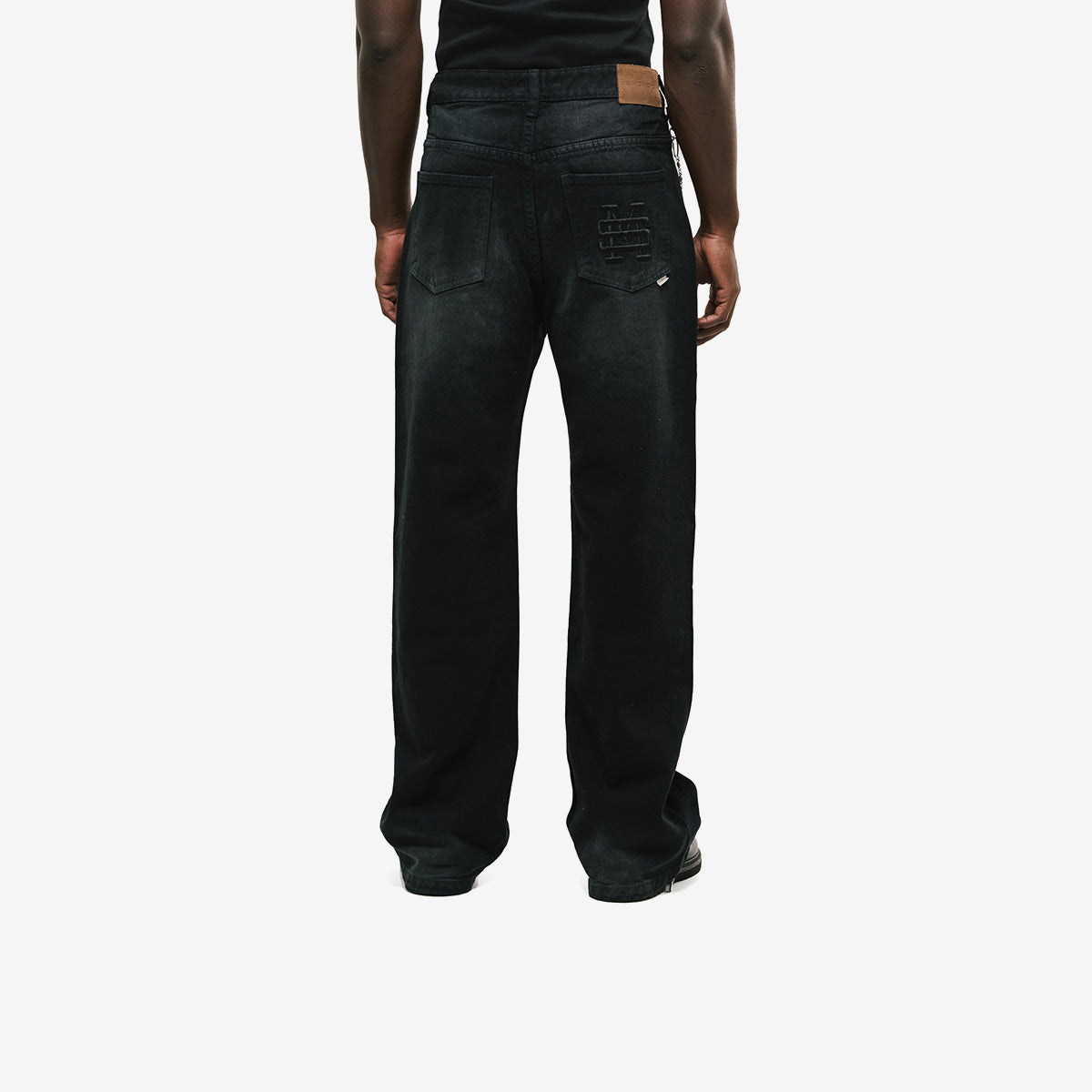 Monoic Pocket Straight Pants – Negro Desgastado