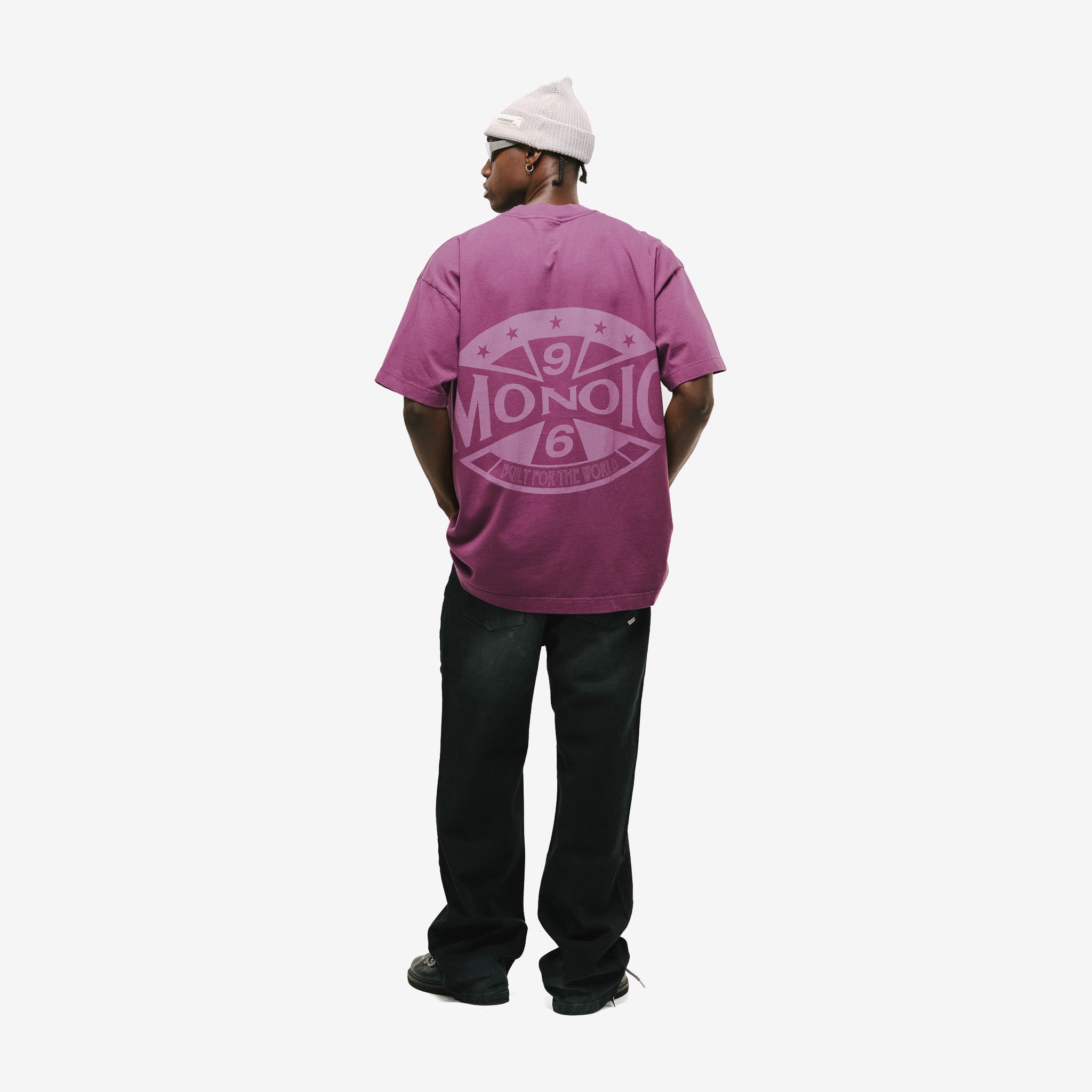 Monoic Camiseta Oversized Built For The World - Burgundy