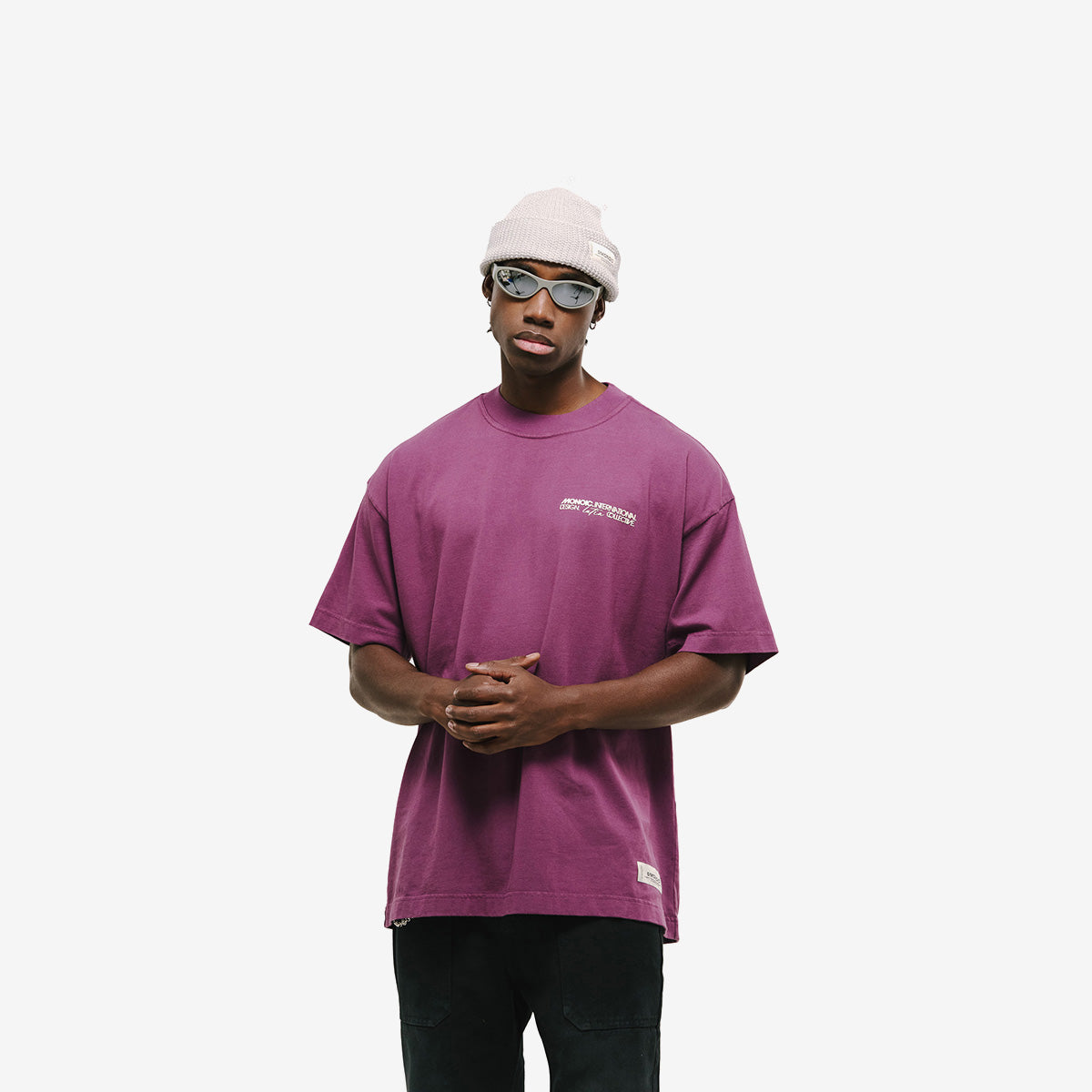 Monoic Camiseta Oversized Built For The World - Burgundy