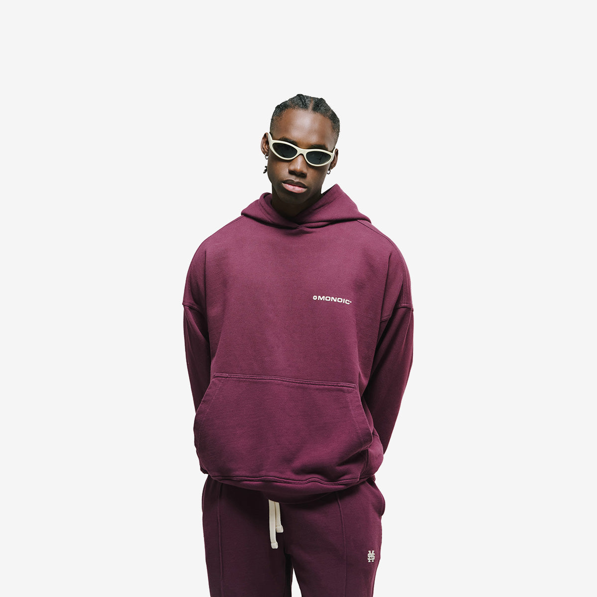 Monoic Hoodie Básico V3 - Vino Tinto