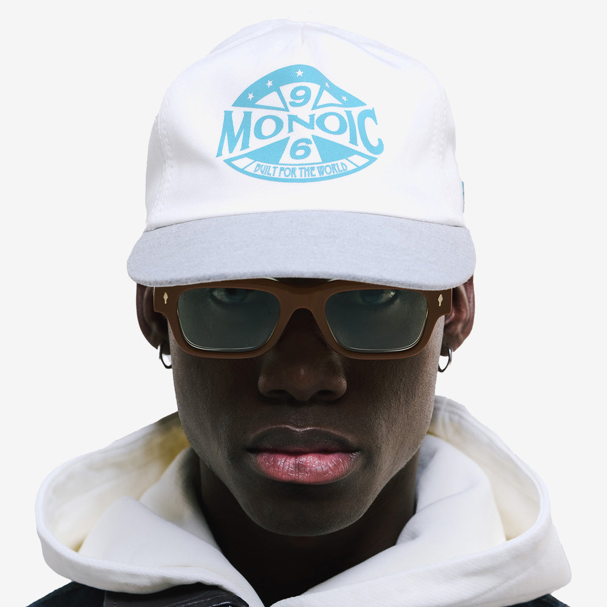 Monoic Gorra Compass - Blanco Hueso y Azul Claro