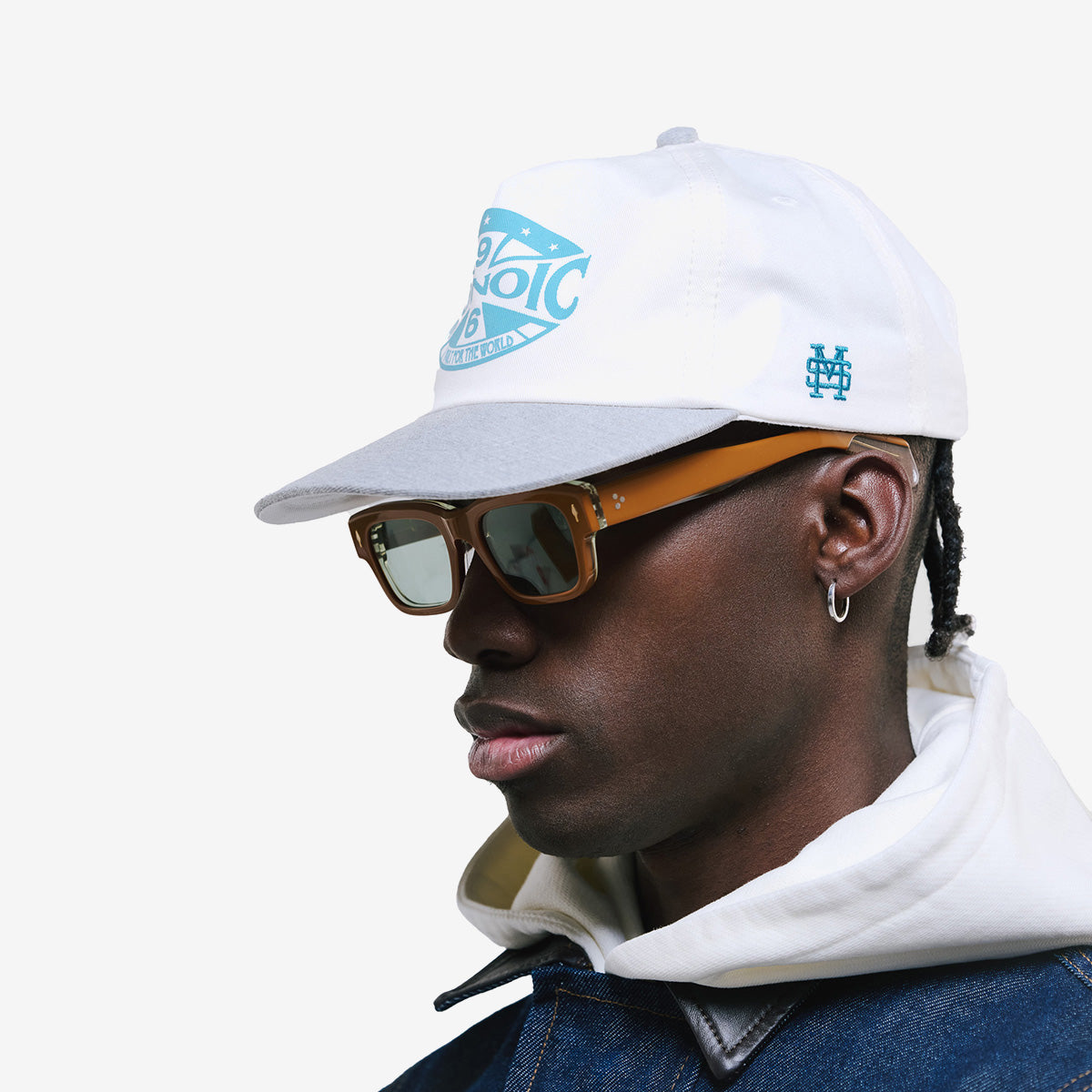 Monoic Gorra Compass - Blanco Hueso y Azul Claro