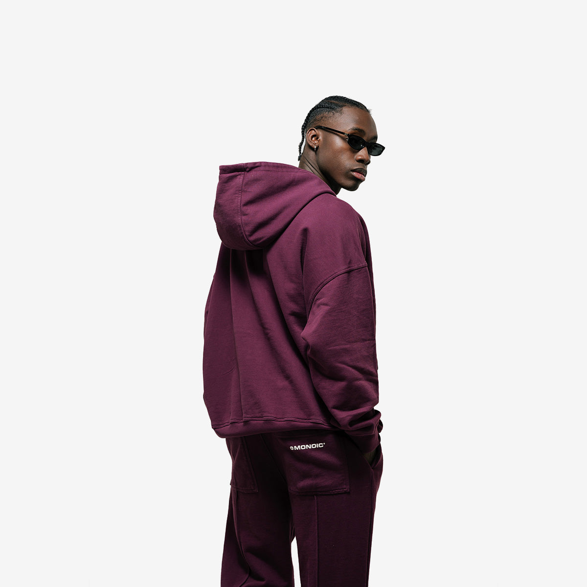 Monoic Zip Hoodie V3 - Vino Tinto