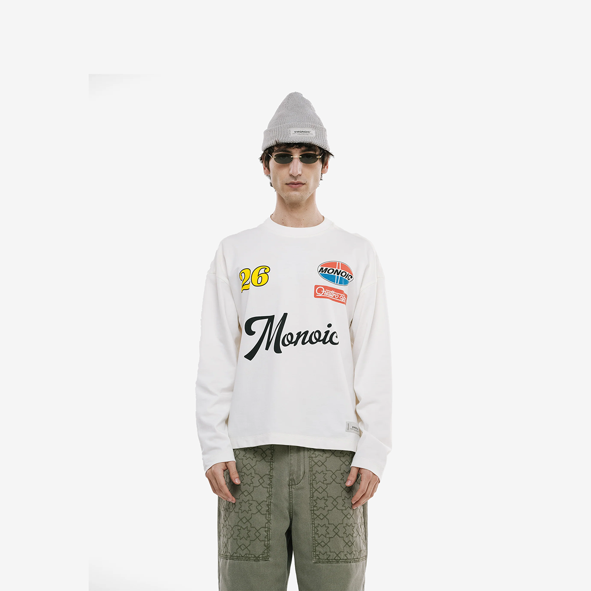 Monoic Camiseta Boxy Fit Long-Sleeve 26 Cloud Dancer (Exclusive)