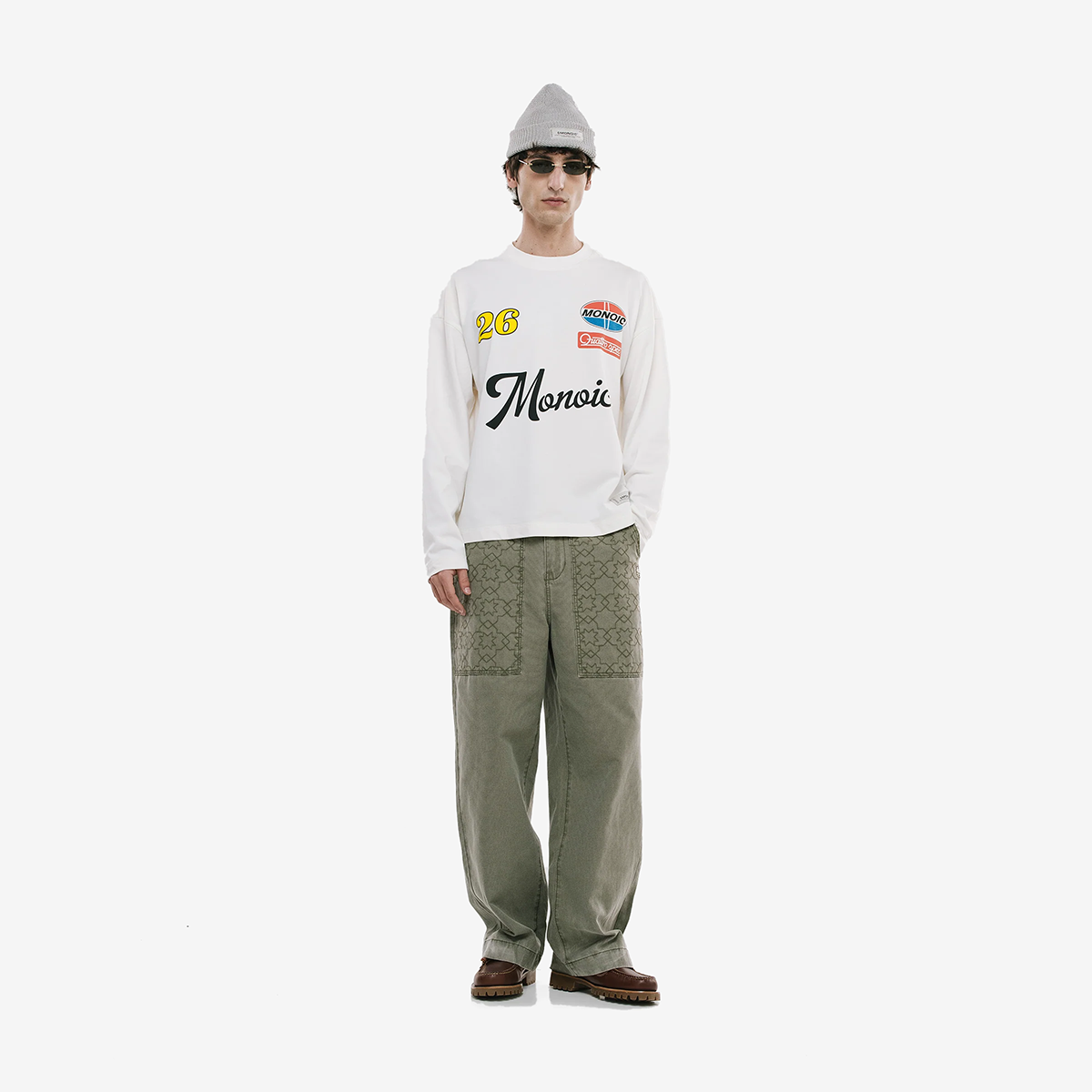 Monoic Camiseta Boxy Fit Long-Sleeve 26 Cloud Dancer (Exclusive)