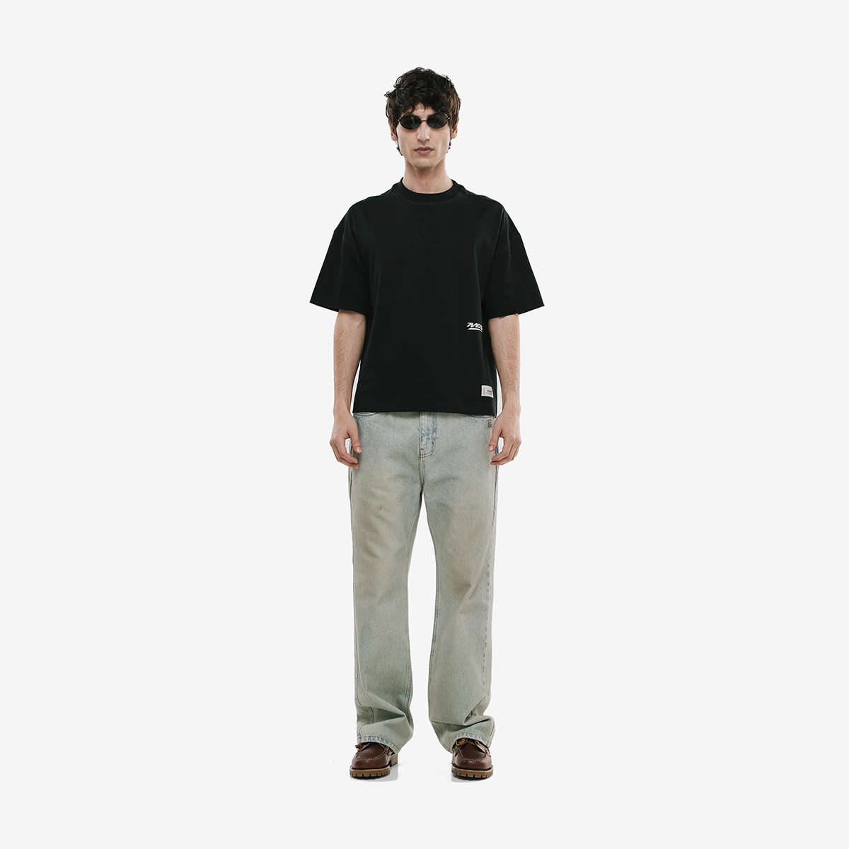 Monoic Camiseta Boxy Fit Speed Negro Oscuro