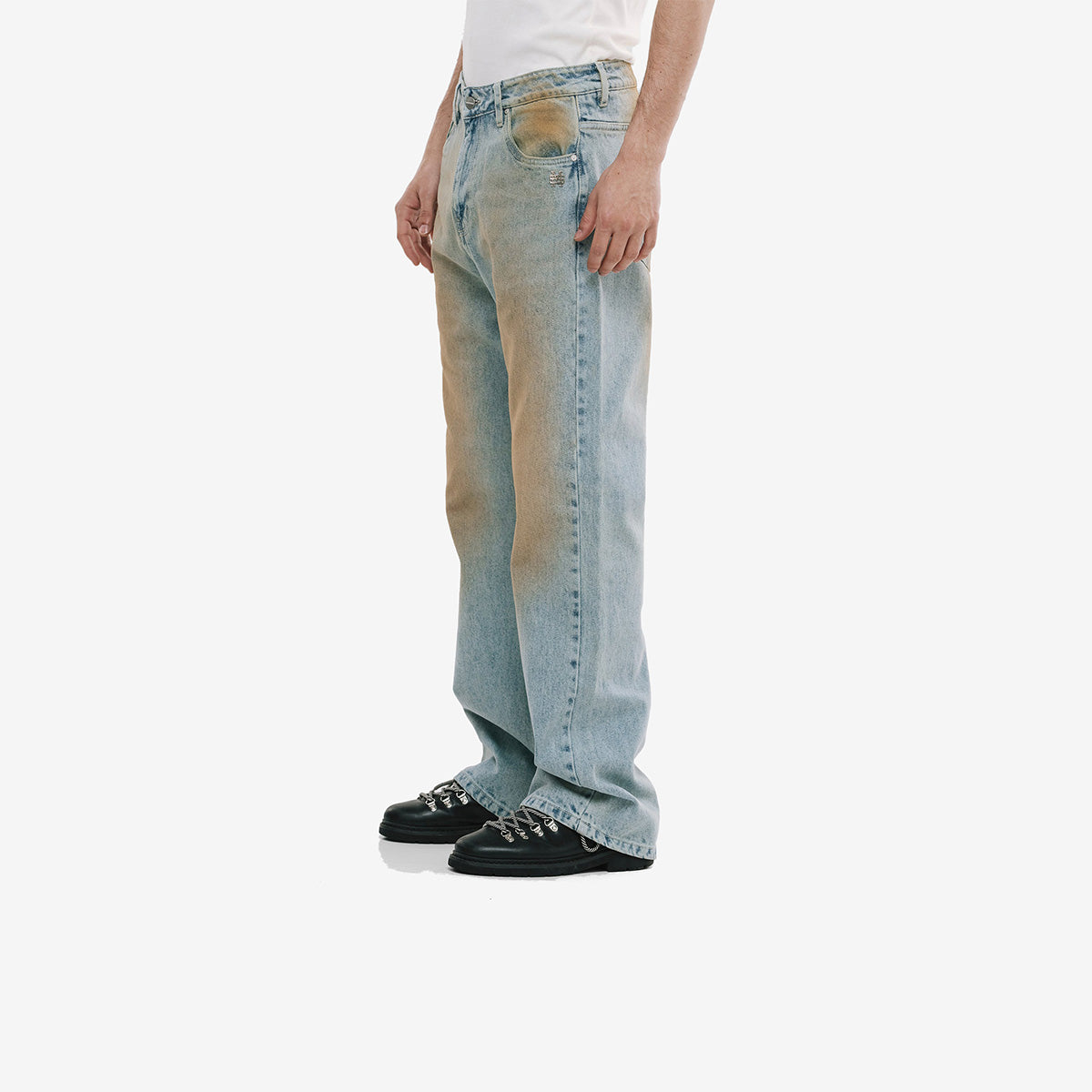 Monoic Straight Fit Rally Jeans  Dirty Blue