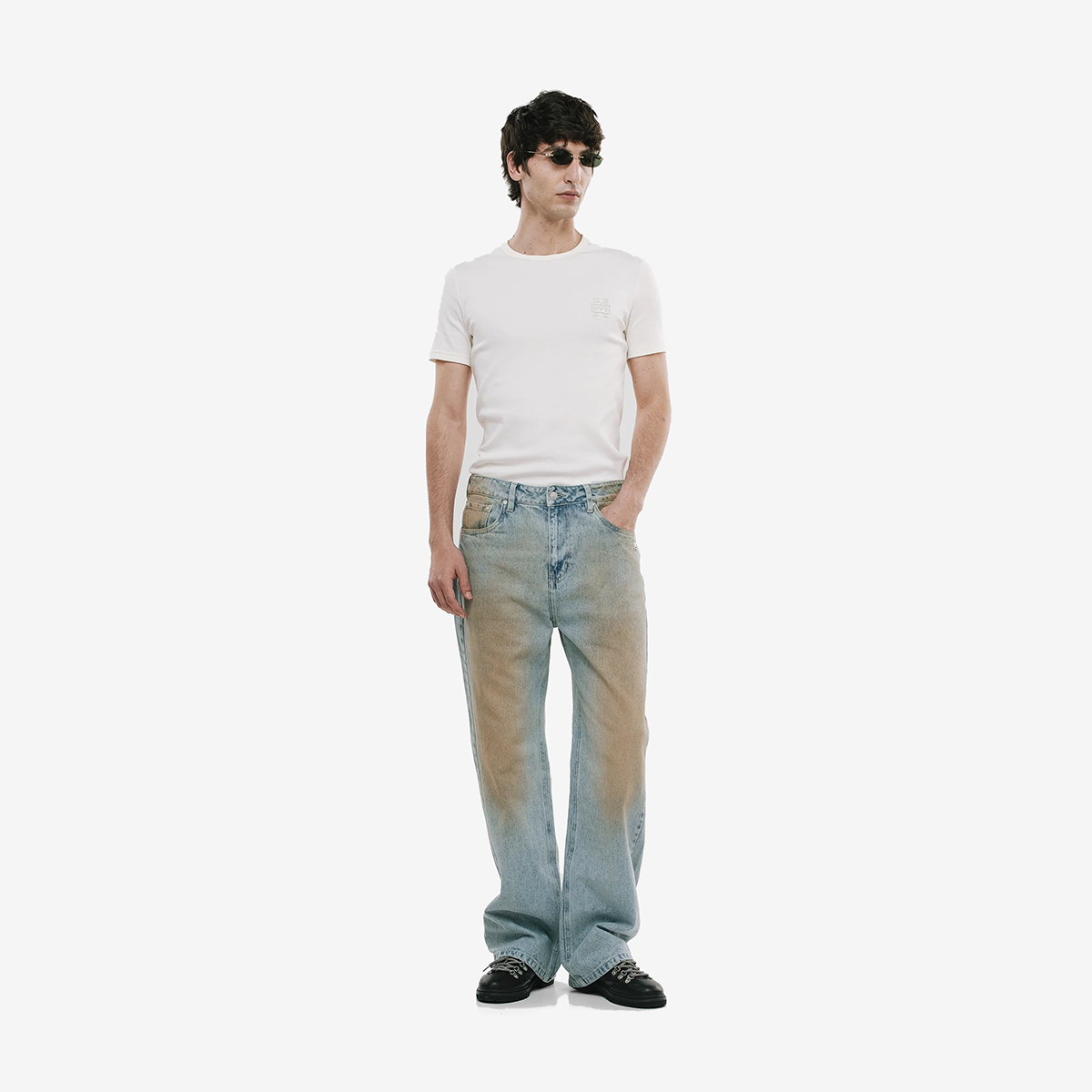 Monoic Straight Fit Rally Jeans  Dirty Blue