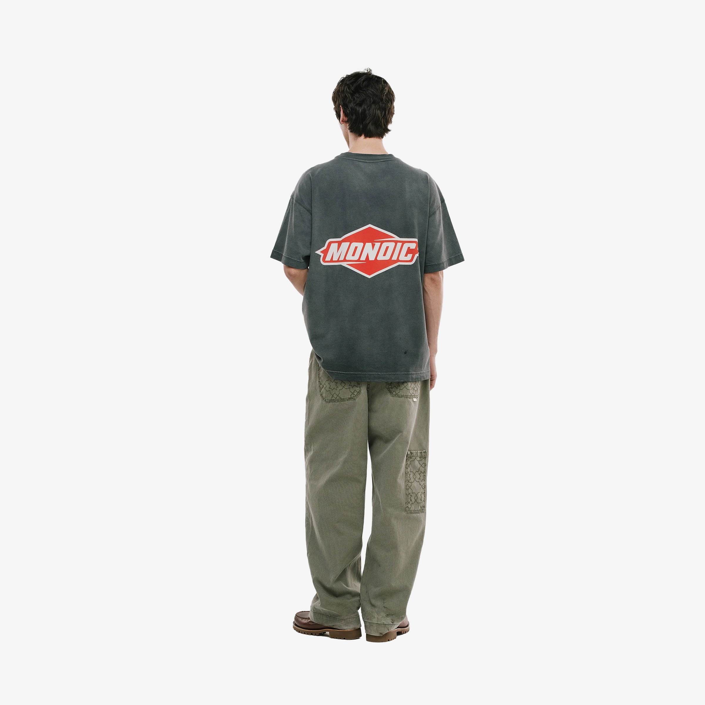 Monoic Camiseta Oversized Elite 'Negro Desgastado'