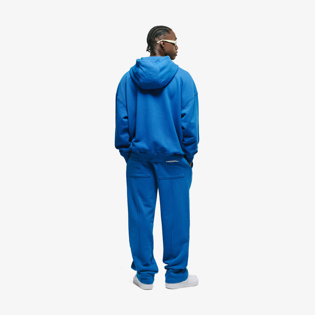 Monoic Zip Hoodie Oversized Básico V4 - Azul Cobalto