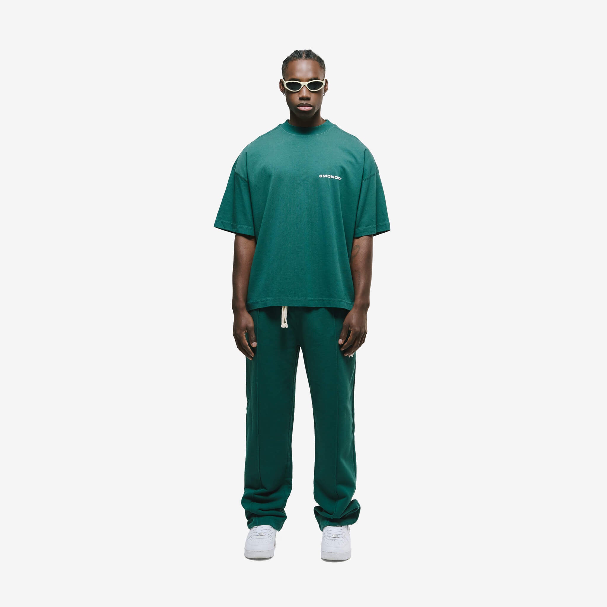 Monoic Camiseta Boxy Fit Básica V4 - Forest Green