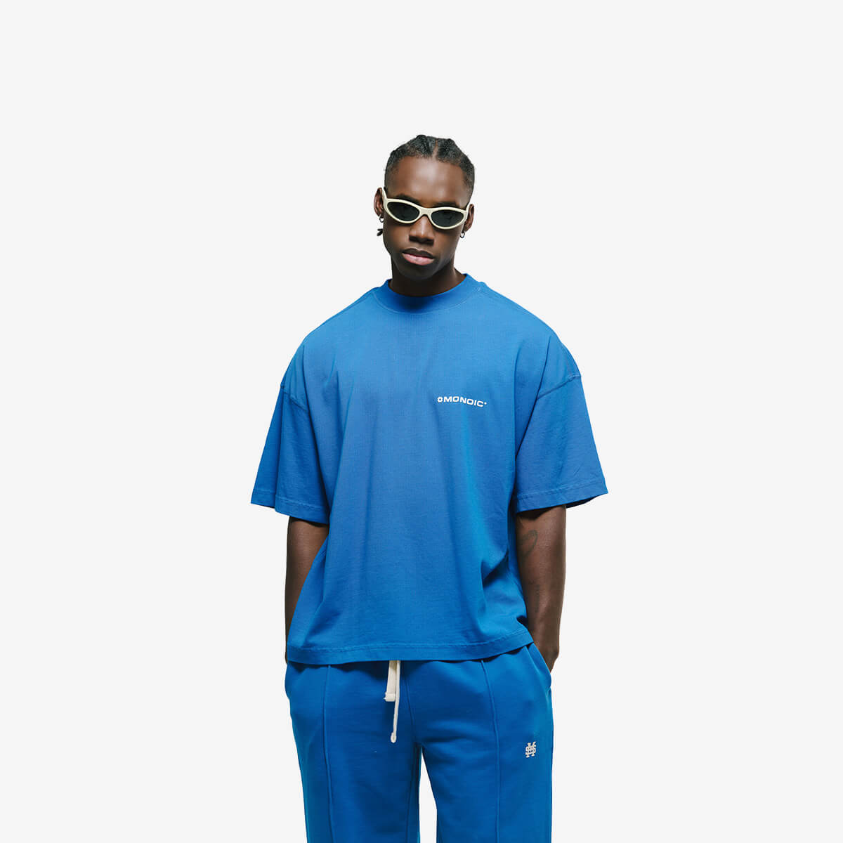 Monoic Camiseta Boxy Fit Básica V4 - Azul Cobalto