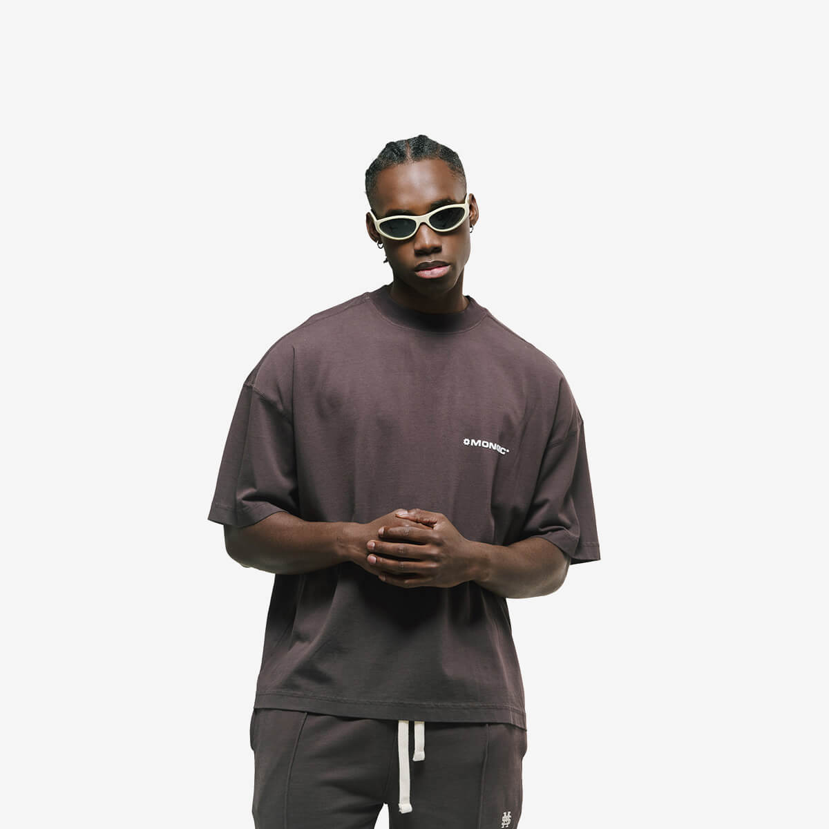 Monoic Camiseta Boxy Fit Básica V4 - Café Chocolate