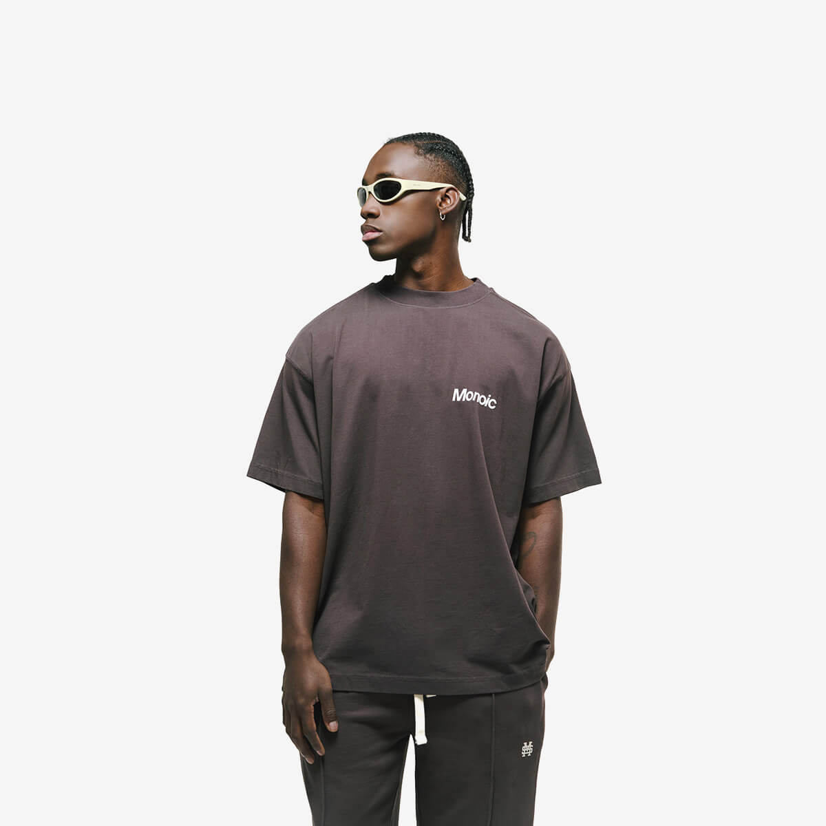 Monoic Camiseta Logo Oversized V4 - Café Chocolate