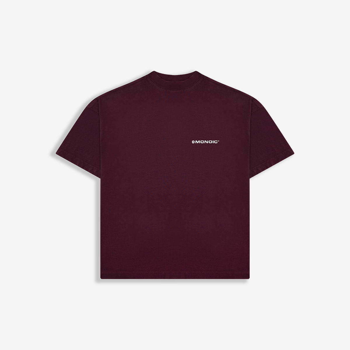 Monoic Camiseta Boxy Fit Básica V3 - Vino Tinto