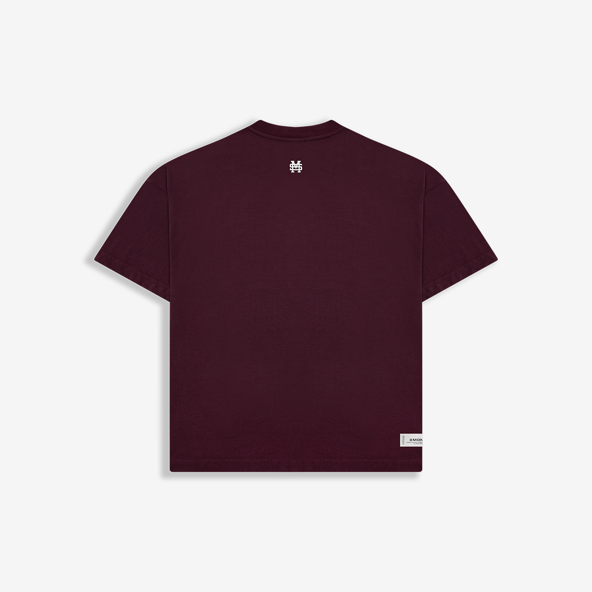 Monoic Camiseta Boxy Fit Básica V3 - Vino Tinto