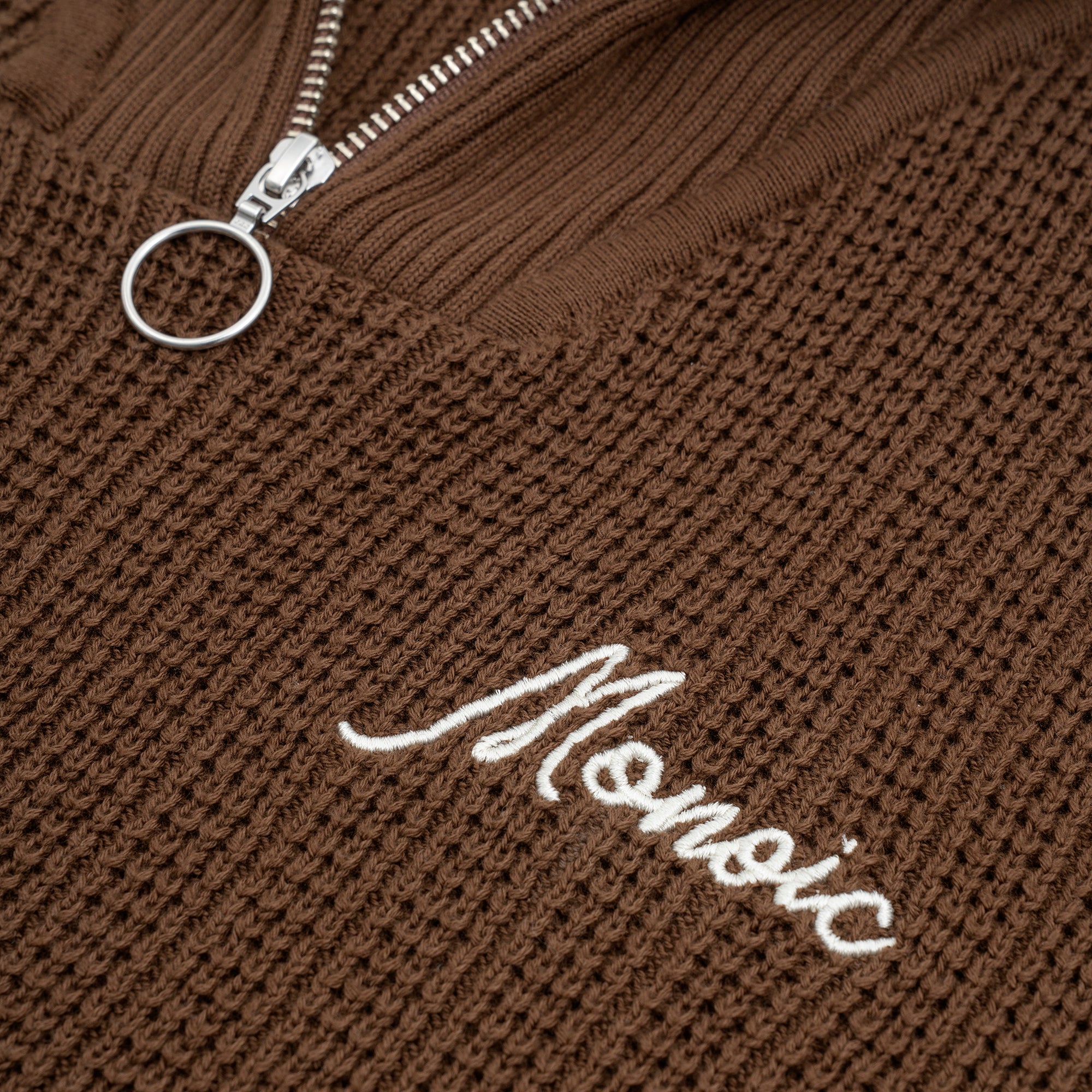 Monoic Zip Funnel Neck Knitwear
