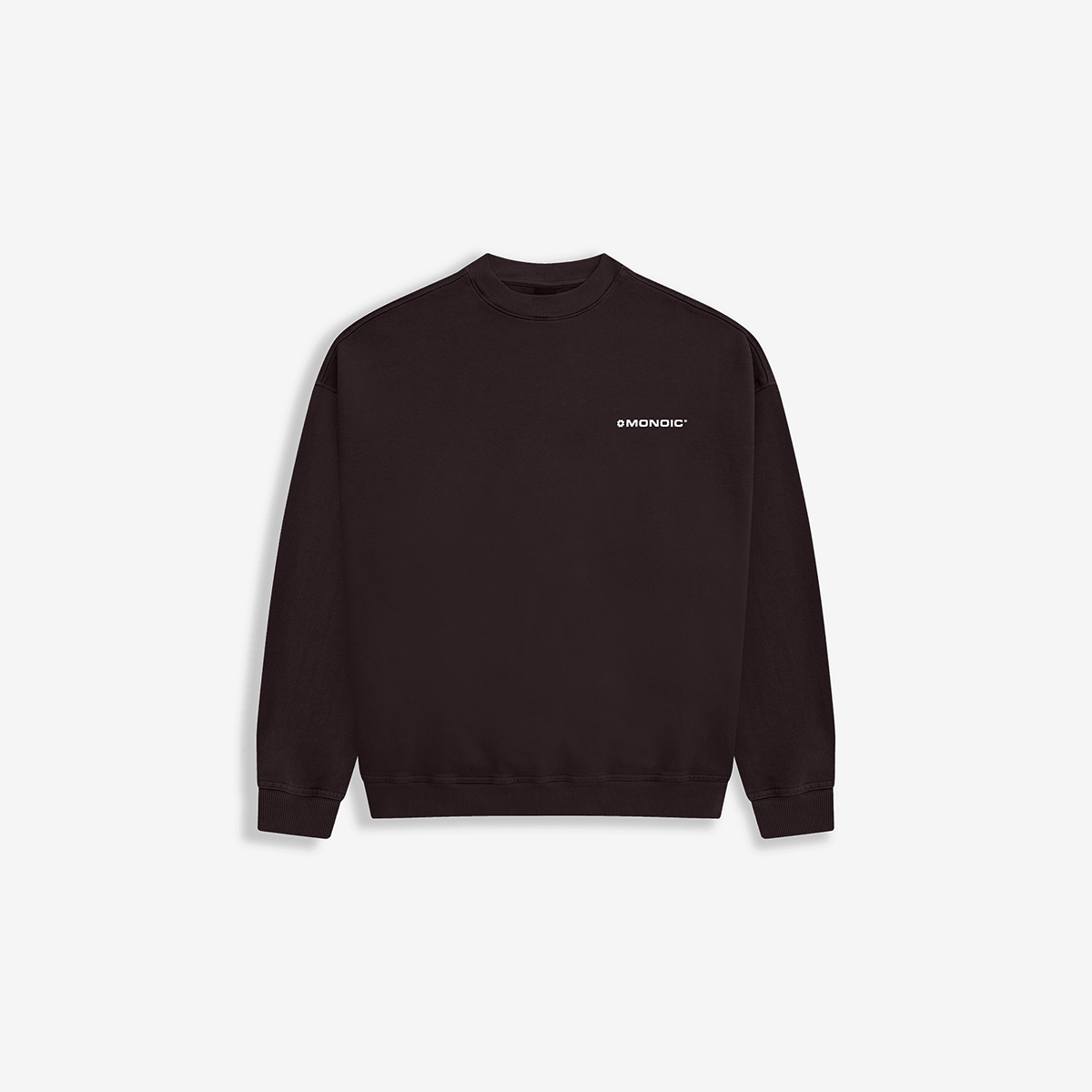 Monoic Crewneck Oversized Básico V4 - Café Chocolate