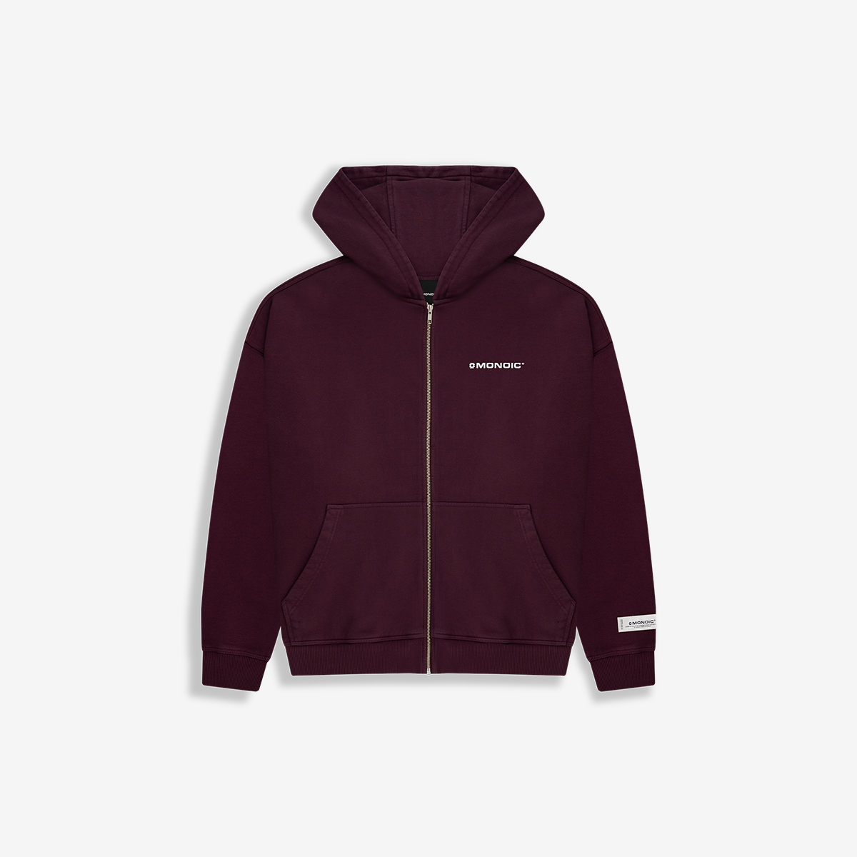 Monoic Zip Hoodie V3 - Vino Tinto