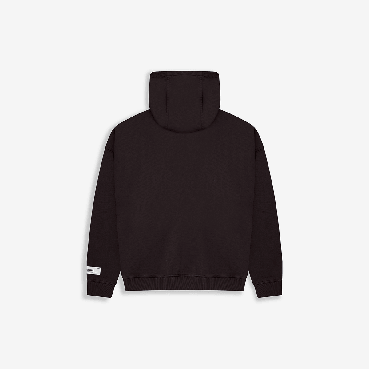 Monoic Zip Hoodie Oversized Básico V4 - Café Chocolate