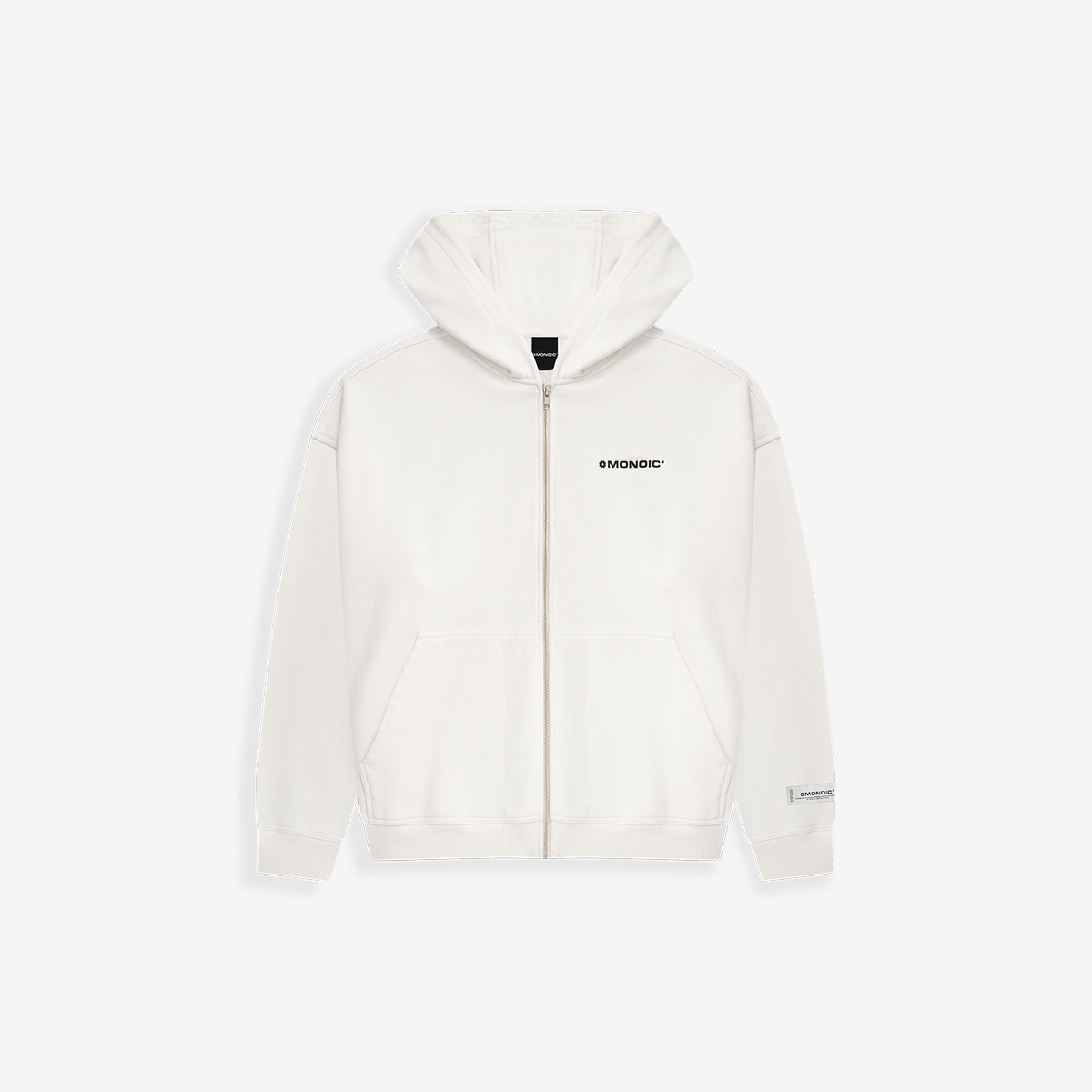 Monoic Zip Hoodie V3 - Off White