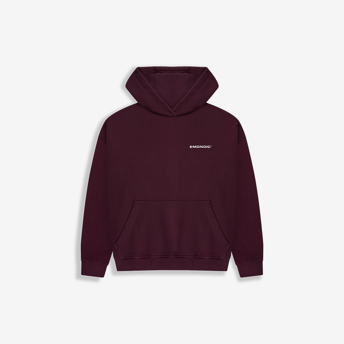 Monoic Hoodie Básico V3 - Vino Tinto