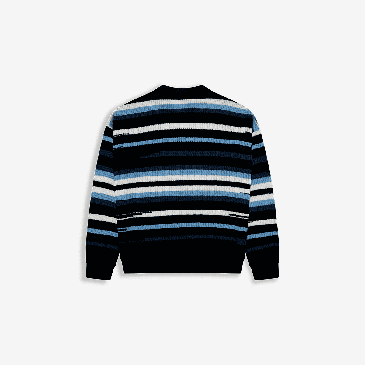 Monoic Striped Knitwear Sweater – Azul, Crema y Negro