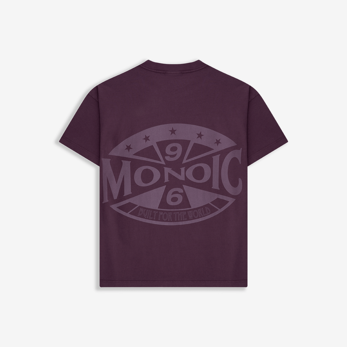 Monoic Camiseta Oversized Built For The World - Burgundy