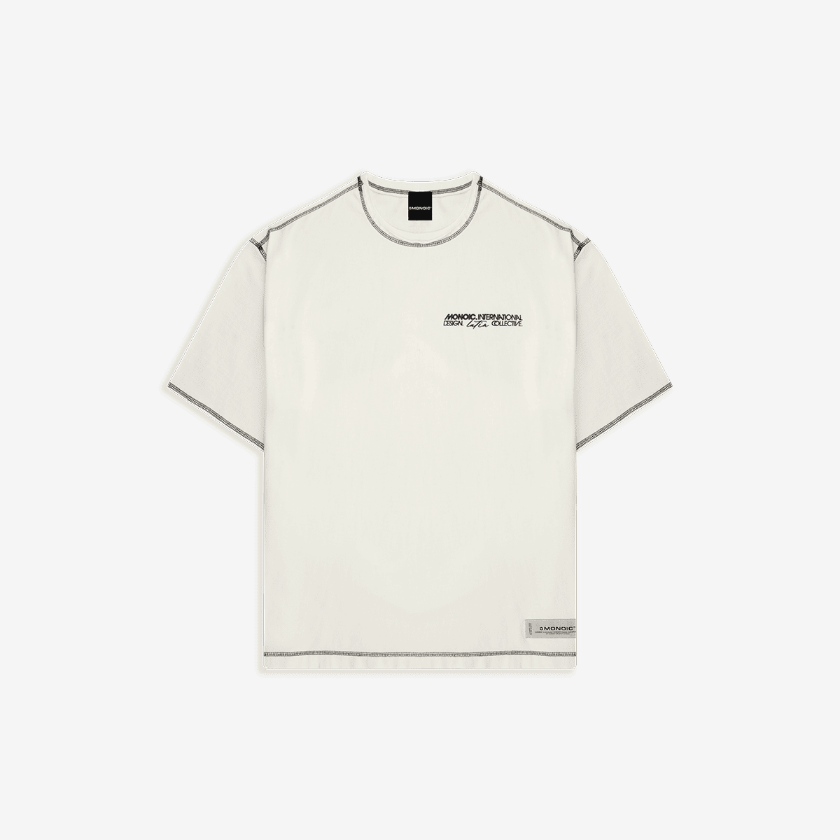 Monoic Camiseta Boxy Fit Design Collective - Off White